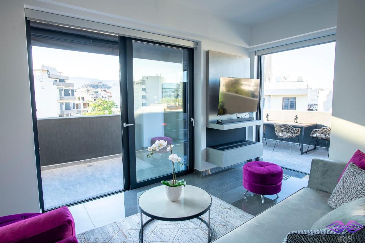Luxury Penthouse With Acropolis View And Jacuzzi Apartment Athena Bagian luar foto